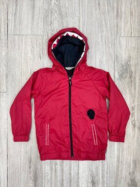 Like New Munster Kids Red Hooded Windbreaker Jacket - size 6